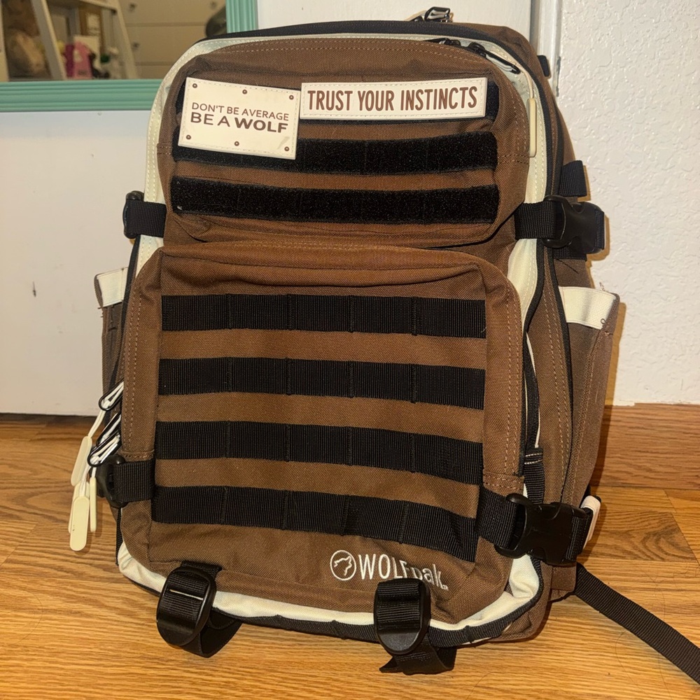 WOLFpak Brown and Black Striped Backpack